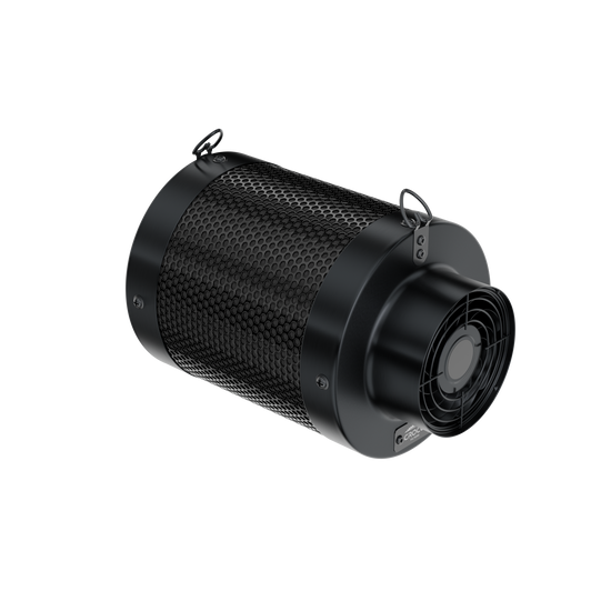 Croco Combo Carbon Filter with Controllable Built-In Fan 160–240 m³/h Ø100mm + 2m of duct