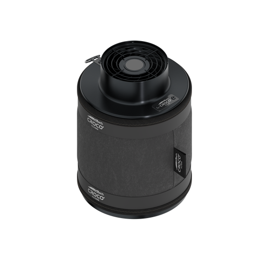 Croco Combo Carbon Filter with Controllable Built-In Fan 160–240 m³/h Ø100mm + 2m of duct